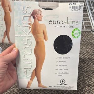 Eurotard EuroSkins ADULT Footless Tights in Black